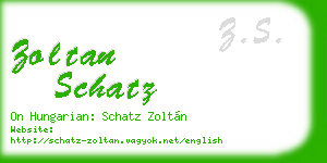 zoltan schatz business card