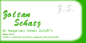 zoltan schatz business card